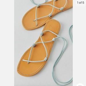 NWT UO Suede Wrap Sandals Size 7